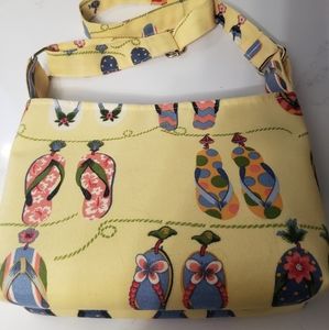 flip flop theme summer tote bag purse by Beverly